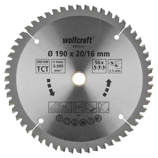 Wolfcraft list kružne pile 190 mm sa 56 zuba