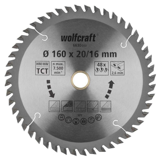 Wolfcraft 6630000 HM list kružne pile 160 mm sa 48 zuba