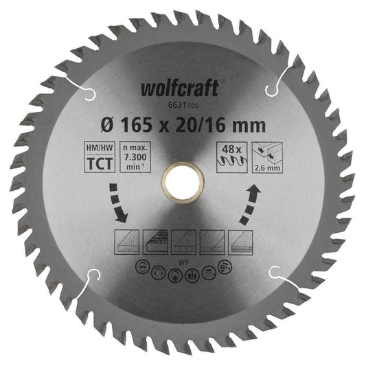 Wolfcraft HM list pile 165 mm sa 48 zuba, model 6631000