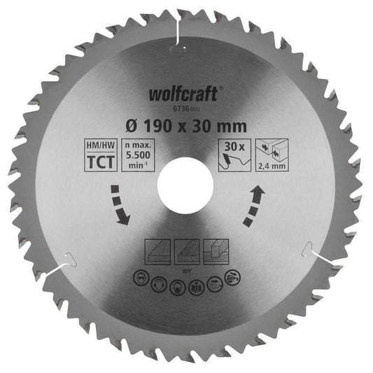 Wolfcraft list kružne pile 190 mm s 30 zuba