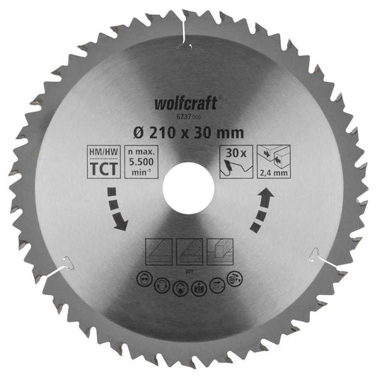 Wolfcraft list kružne pile 210 mm s 30 HM zuba