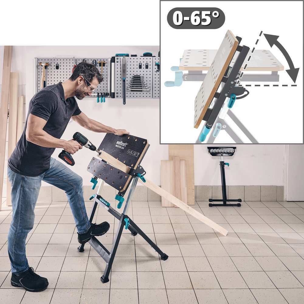 Wolfcraft Stol Radni i Stezni Master 650 Ergo / 650 x 720 x 950 mm – 6870000 by Wolfcraft 6870000 Ostali Alati i Pribor