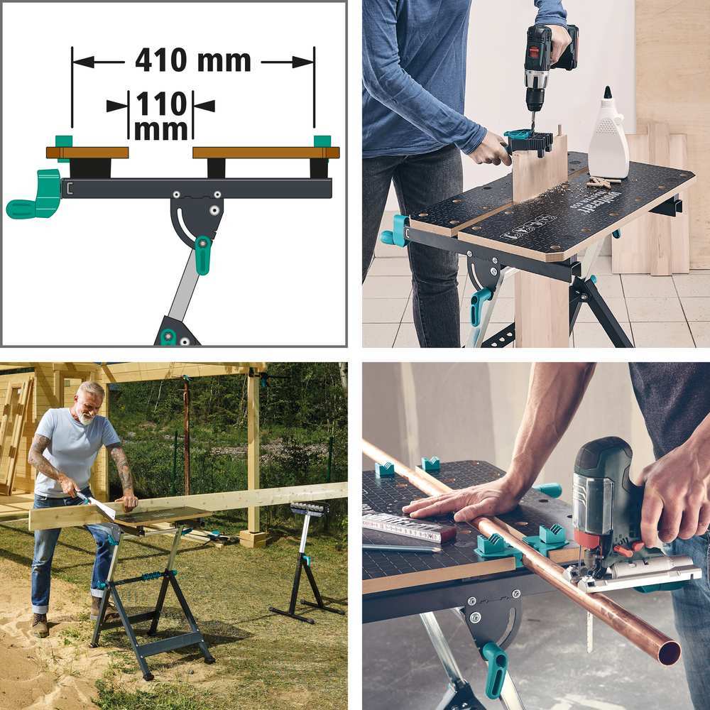 Wolfcraft Stol Radni i Stezni Master 650 Ergo / 650 x 720 x 950 mm – 6870000 by Wolfcraft 6870000 Ostali Alati i Pribor