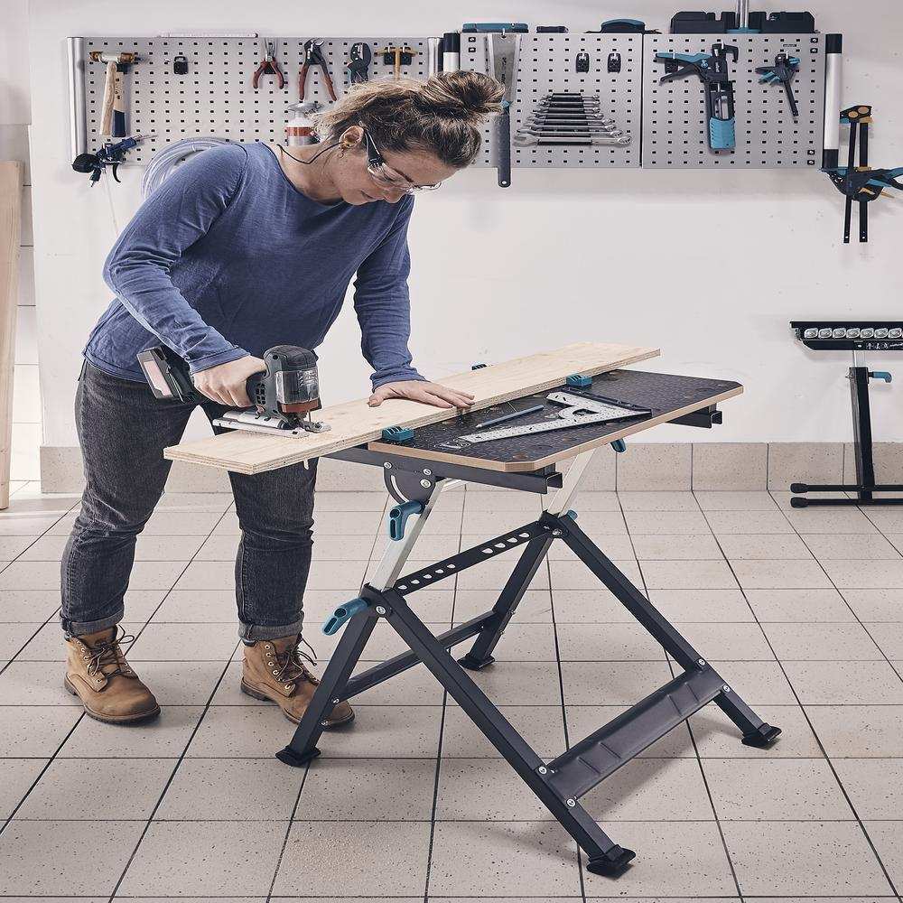 Wolfcraft Stol Radni i Stezni Master 650 Ergo / 650 x 720 x 950 mm – 6870000 by Wolfcraft 6870000 Ostali Alati i Pribor
