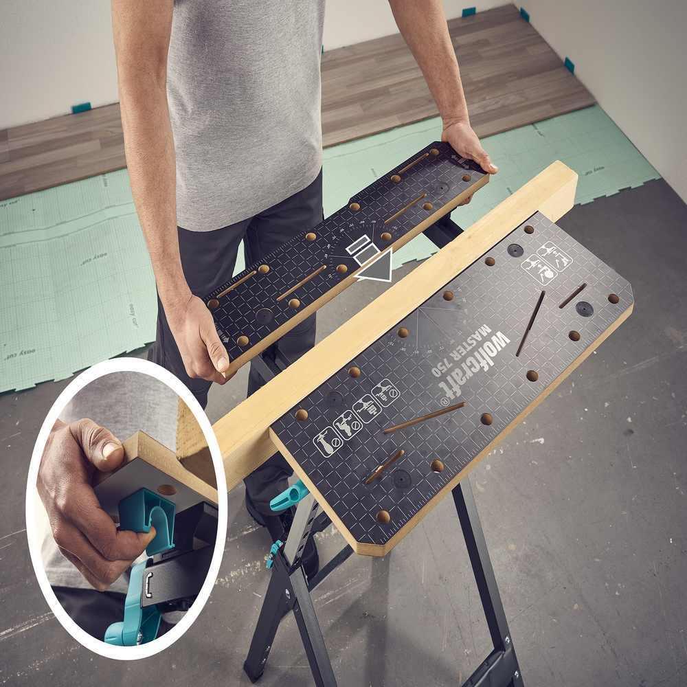Wolfcraft Stol Radni i Stezni Master 750 Ergo / 680 x 700 x 950 mm – 6871000 by Wolfcraft 6871000 Ostali Alati i Pribor