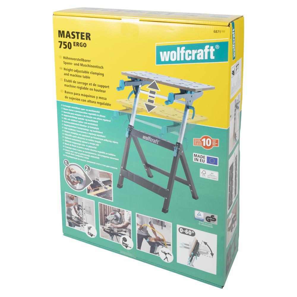 Wolfcraft Stol Radni i Stezni Master 750 Ergo / 680 x 700 x 950 mm – 6871000 by Wolfcraft 6871000 Ostali Alati i Pribor