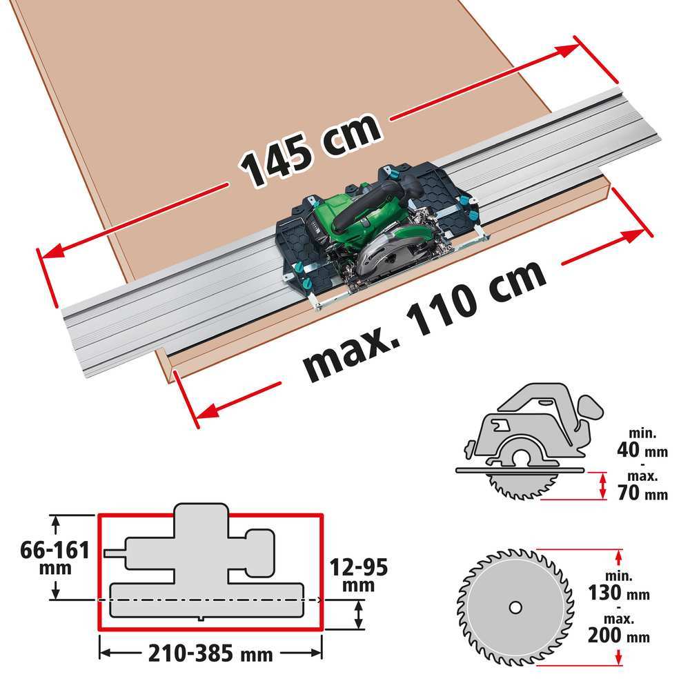 Wolfcraft Vodilica Za Kružne Pile FKS 145 / 145 cm – 6913000 by Wolfcraft 6913000 Pribor Za Kružne Pile - detalj 3