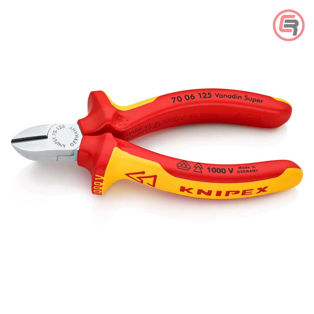 Knipex Kliješta Bočna Sječa – Sječice 125 mm / 1000V – 70 06 125 by Knipex 70 06 125 Izolovani Alat VDE 1000V