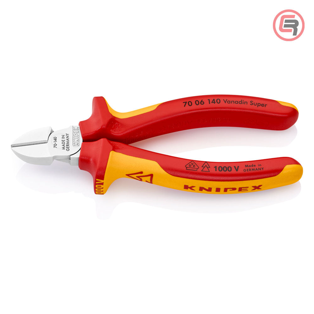 Knipex Kliješta Bočna Sječa – Sječice 140 mm / 1000V – 70 06 140 by Knipex 70 06 140 Izolovani Alat VDE 1000V