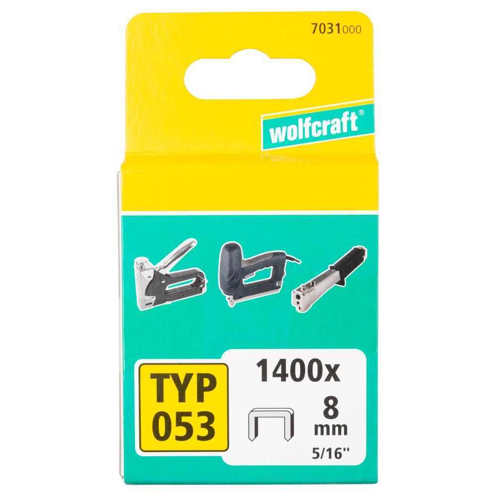 Wolfcraft Klamerica Široke Kaljeni Čelik Tip 053 – 8 mm / 1400 kom – 7031000 by Wolfcraft 7031000 Ostali Alati i Pribor