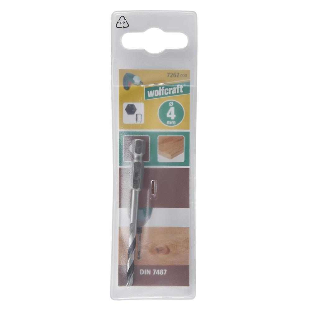 Wolfcraft Svrdlo Burgija Za Drvo CrV fi 4 x 40 / 75 mm Prihvat 1/4″ – 7262000 by Wolfcraft 7262000 Burgije / Svrdla