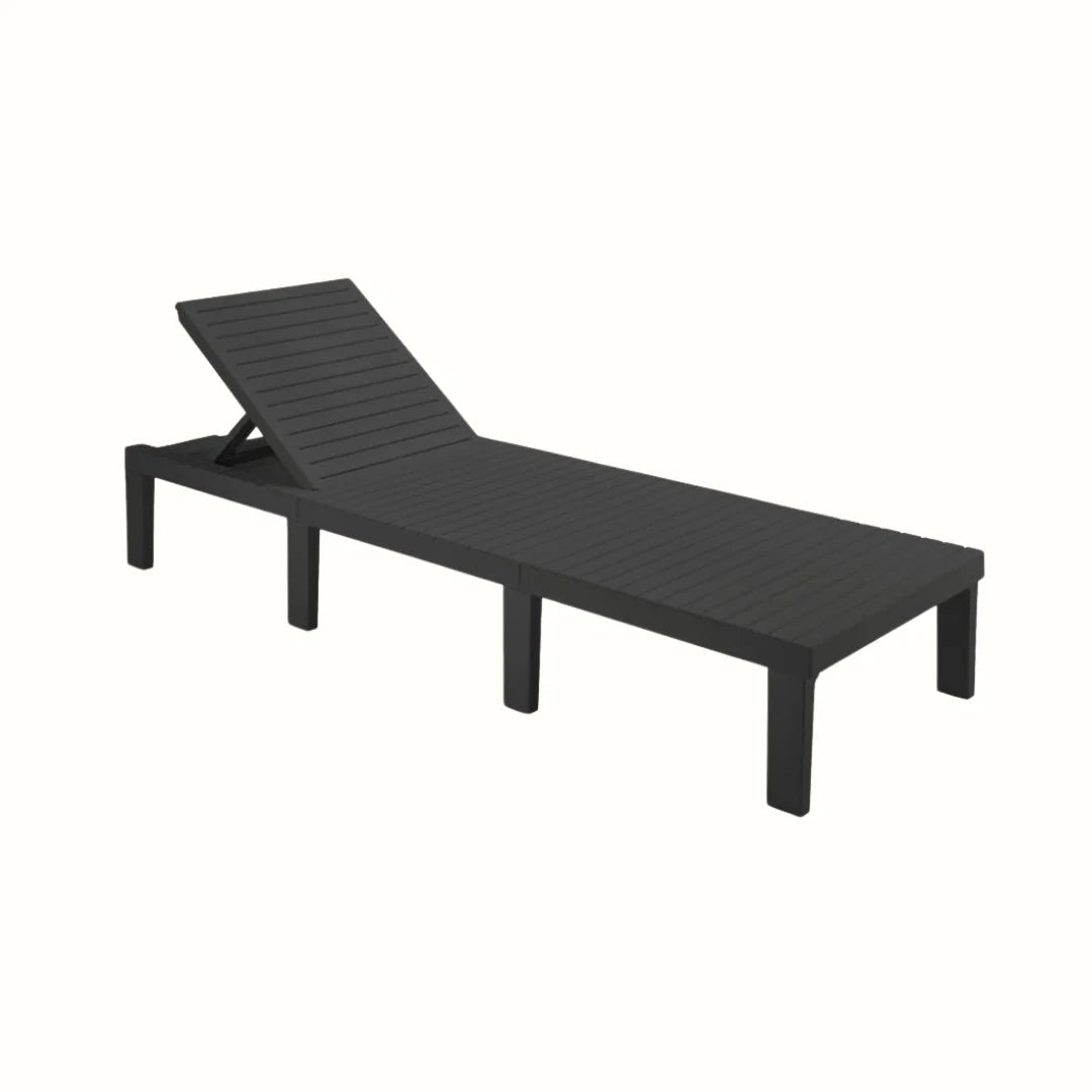 SLOŽIVA LEŽALJKA HAITI BEZ JASTUKA 65 x 195 x 78 cm – 5 POLOŽAJA ANTRACIT Baštenski namještaj, Vrtna oprema