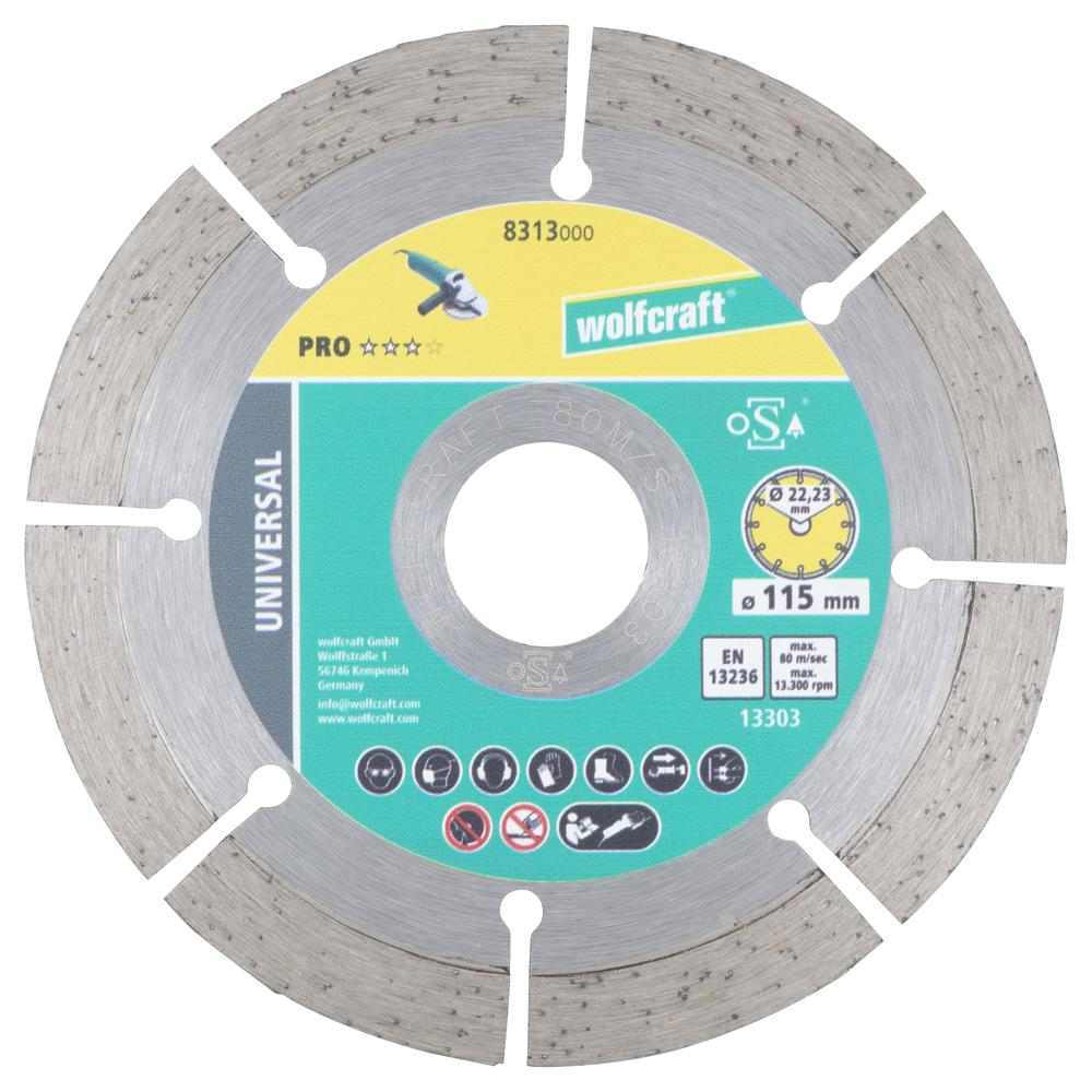 Wolfcraft Dijamantna Rezna Ploča “Pro Universal” 115×22,23 mm – 8313000 by Wolfcraft 8313000 Brusne / Rezne Ploče