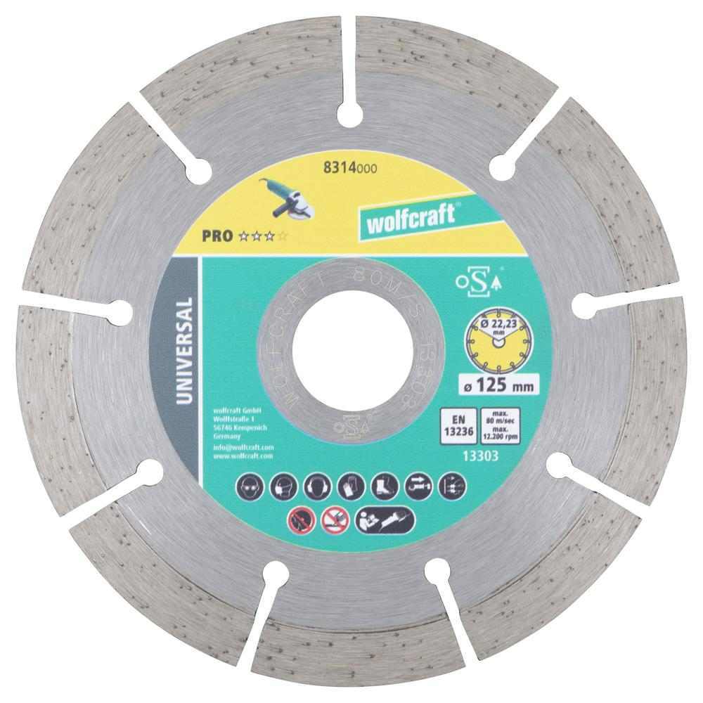 Wolfcraft Dijamantna Rezna Ploča “Pro Universal” 125×22,23 mm – 8314000 by Wolfcraft 8314000 Brusne / Rezne Ploče