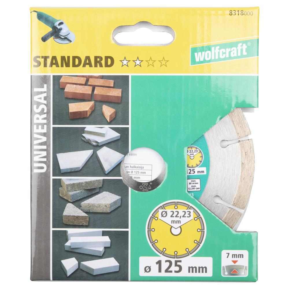 Wolfcraft Dijamantna Rezna Ploča “Solid Universal” 125×22,23 mm – 8318000 by Wolfcraft 8318000 Brusne / Rezne Ploče