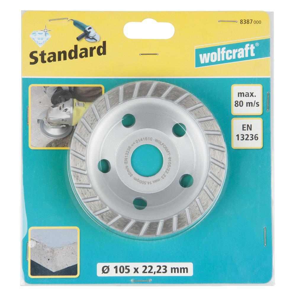 Wolfcraft Dijamantna Brusna Ploča Lonac 105 x 22,23 mm Standard – 8387000 by Wolfcraft 8387000 Brusne / Rezne Ploče