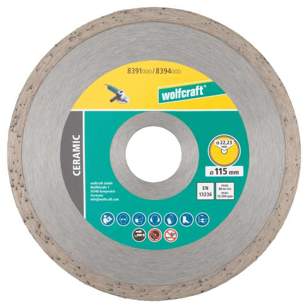 Wolfcraft Set Dijamantnih Reznih Ploča “Universal + Turbo + Ceramic” fi 115 × 22,23 mm / 3 dijelni – 8394000 by Wolfcraft
