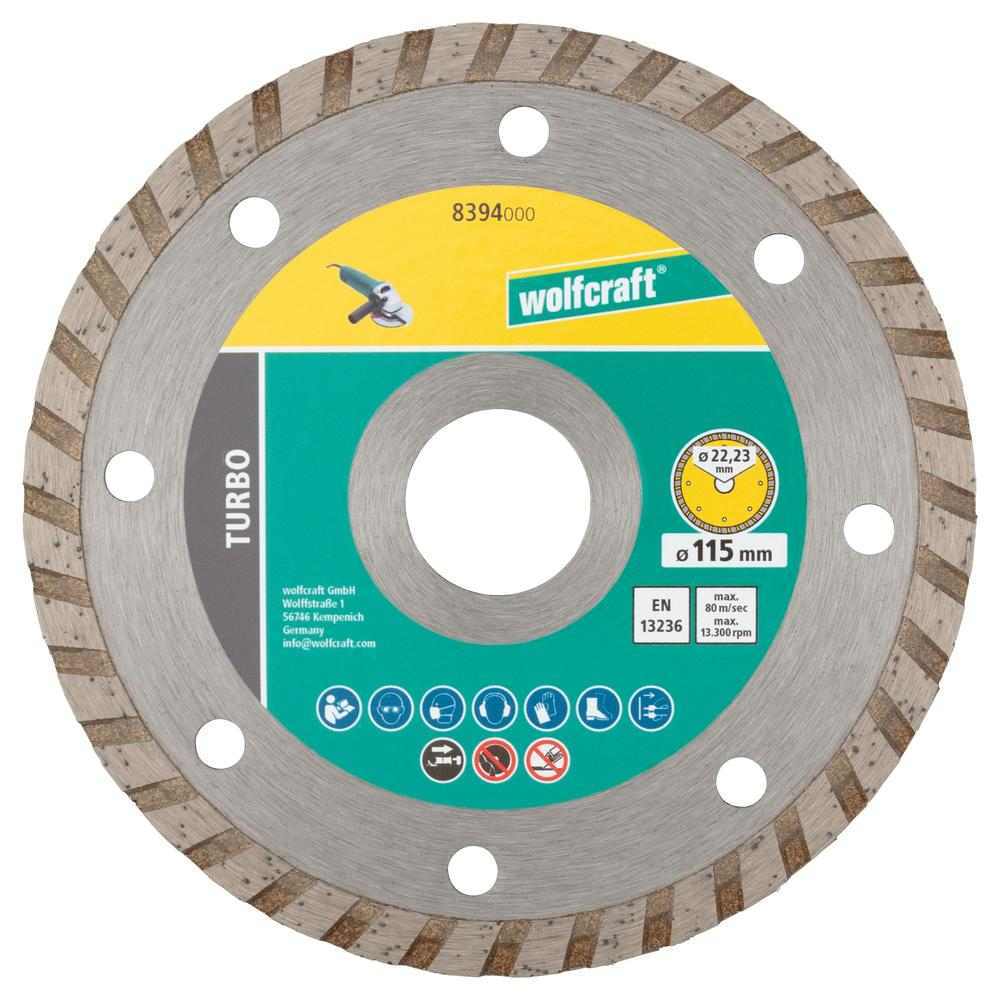 Wolfcraft Set Dijamantnih Reznih Ploča “Universal + Turbo + Ceramic” fi 115 × 22,23 mm / 3 dijelni – 8394000 by Wolfcraft