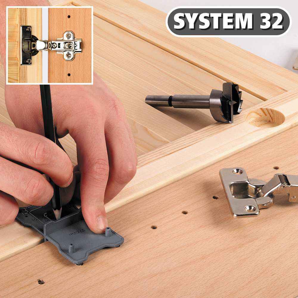 Wolfcraft Set Forstner Svrdlo fi 35mm x 90 mm + Šablon Za Šarke / 2 dijelni – 8728000 by Wolfcraft 8728000 Krune, Glodala