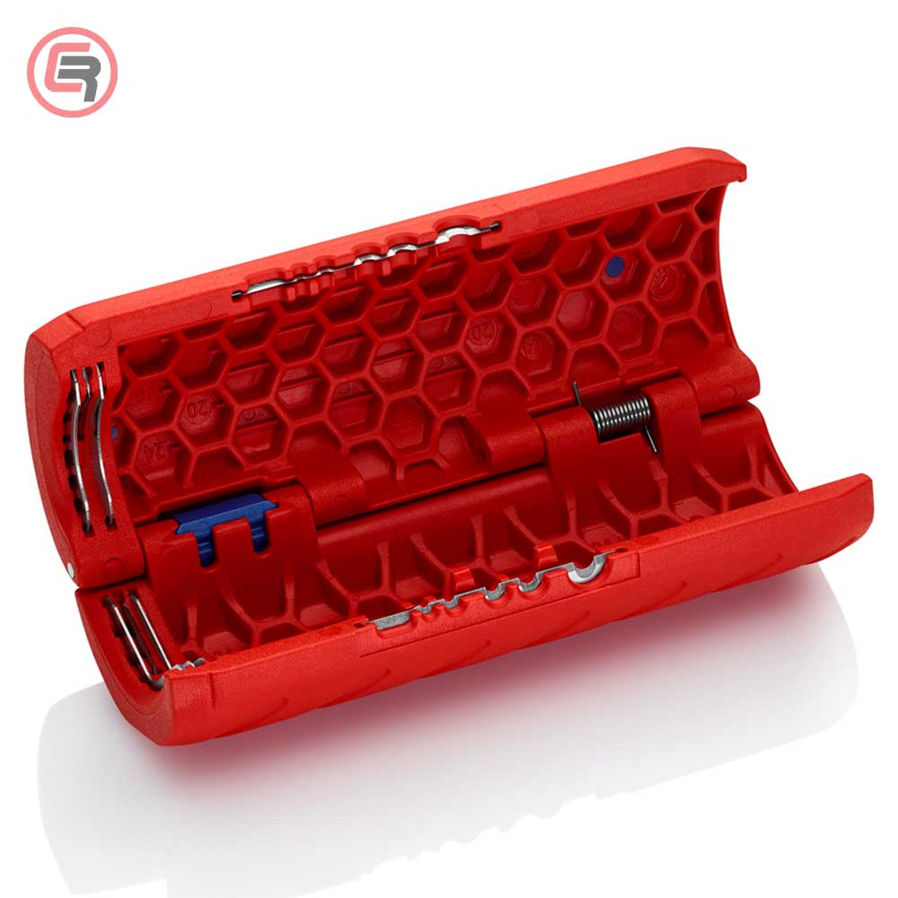 Knipex Rezač Za Bužir Rebrasti TwistCut fi 13 – 32 mm Sa Skidačem Izolacije 0,2 – 4 mm2 – 90 22 02 SB by Knipex 90 22 02 SB