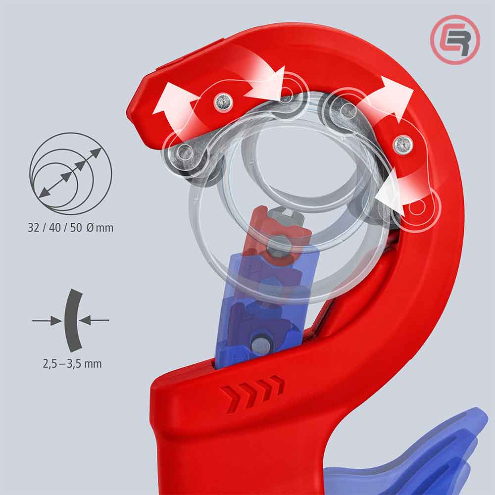 Knipex Rezač Za PVC Cijevi DPT50 – fi 32 / 40 / 50 mm – 90 23 02 BK by Knipex 90 23 02 BK Ručni Rezni Alat i Pribor