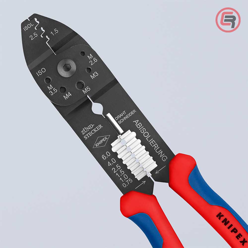 Knipex Kliješta Za Kabl Stopice Neizolirane 0,5 – 2,5 mm2 – 97 21 215 B by Knipex 97 21 215 B Kliješta Za Presanje /