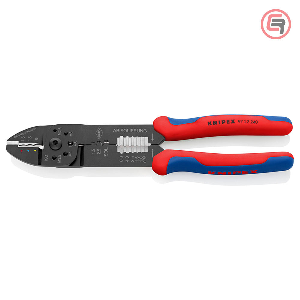 Knipex Kliješta Za Kabl Stopice Izolirane + Neizolirane 0,5 – 6,0 mm2 – 97 22 240 by Knipex 97 22 240 Kliješta Za Presanje