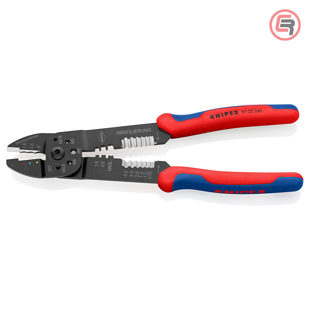 Knipex Kliješta Za Kabl Stopice Izolirane + Neizolirane 0,5 – 6,0 mm2 – 97 22 240 by Knipex 97 22 240 Kliješta Za Presanje