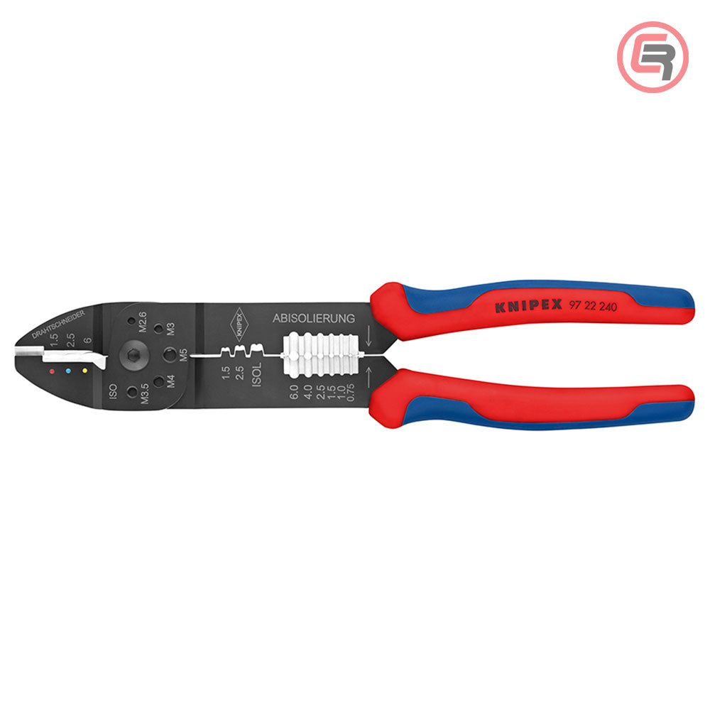 Knipex Kliješta Za Kabl Stopice Izolirane + Neizolirane 0,5 – 6,0 mm2 – 97 22 240 by Knipex 97 22 240 Kliješta Za Presanje