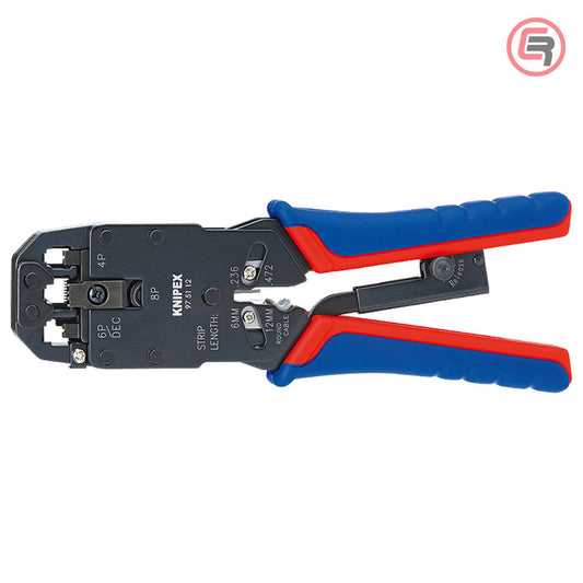 Knipex Kliješta Za 4, 6 i 8 Polne Konektore 200mm – 97 51 12 by Knipex 97 51 12 Kliješta Za Presanje / Krimpanje