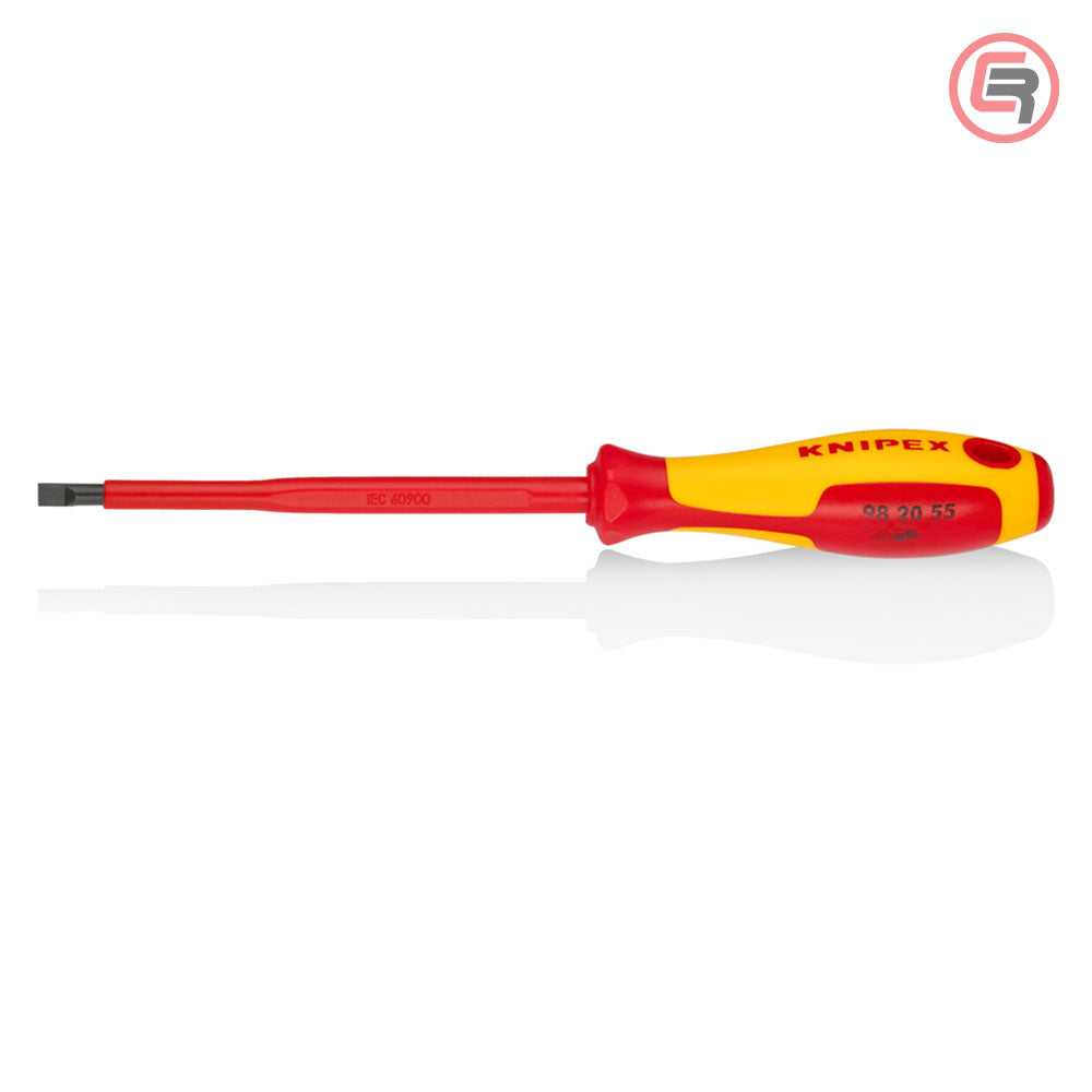 Knipex Odvijač Plosnati VDE 5,5 x 125 / 232 mm 1000V – 98 20 55 by Knipex 98 20 55 Izolovani Alat VDE 1000V