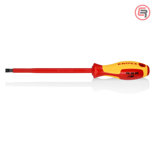 Knipex Odvijač Plosnati VDE 8,0 x 175 / 295 mm 1000V – 98 20 80 by Knipex 98 20 80 Izolovani Alat VDE 1000V