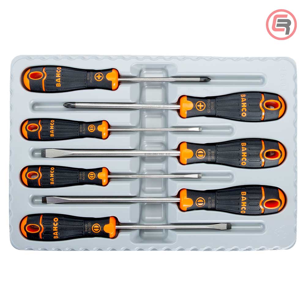Bahco Garnitura Odvijača 5 plosnatih + 2 križna / 7 dijelna – B219.017 by Bahco B219.017 Garniture / Setovi Alata