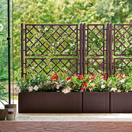 Natural Deluxe četvrtasta kutija za cvijeće sa sistemom za navodnjavanje braon Svi proizvodi, Vrt i poljoprivreda