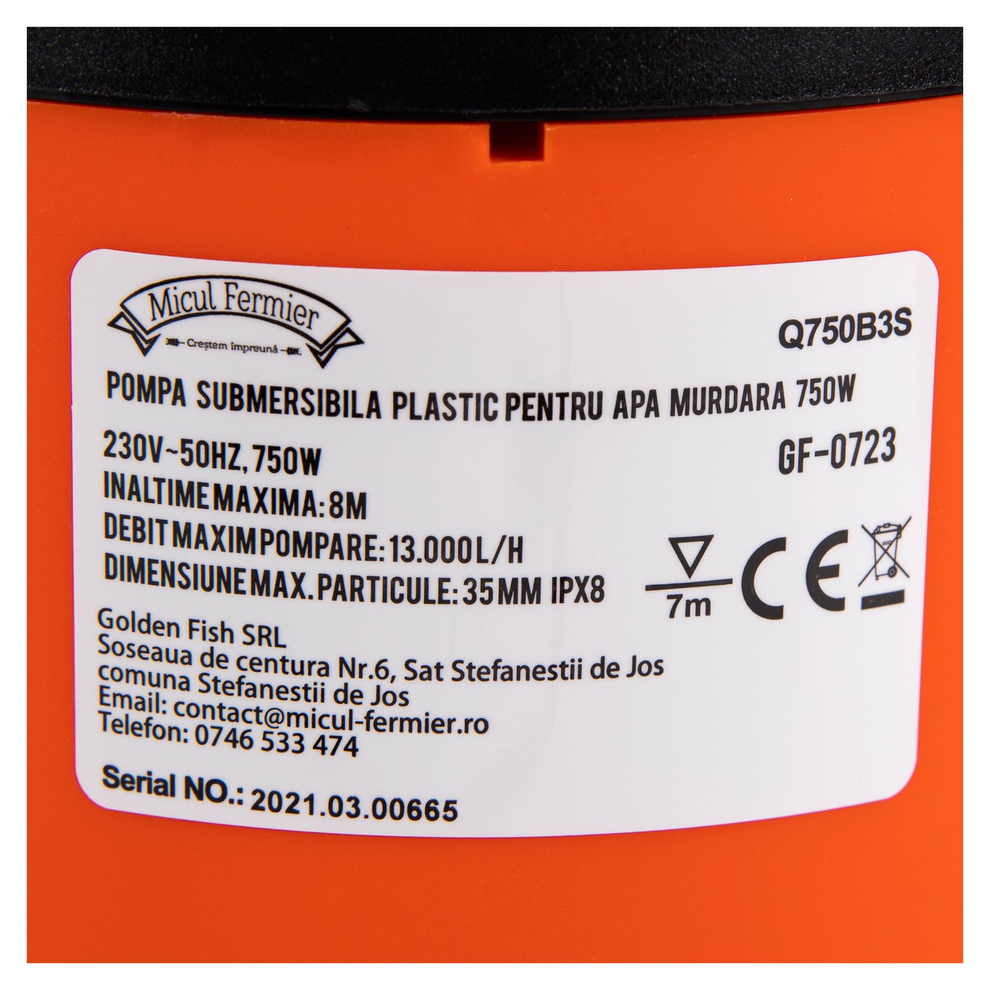 Pumpa za vodu GF-0723 Motorne pumpe, Svi proizvodi