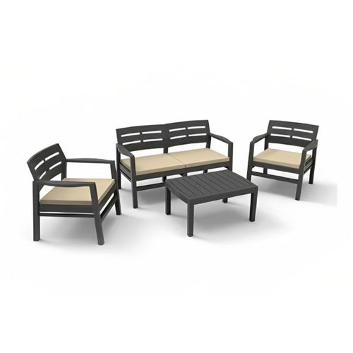 PROGARDEN Vrtni set Java antracit sa jastucima Baštenski namještaj, Svi proizvodi, Vrtna oprema