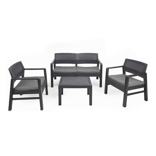 PROGARDEN Vrtni set Kilimanjaro antracit sa jastucima Baštenski namještaj, Svi proizvodi, Vrtna oprema