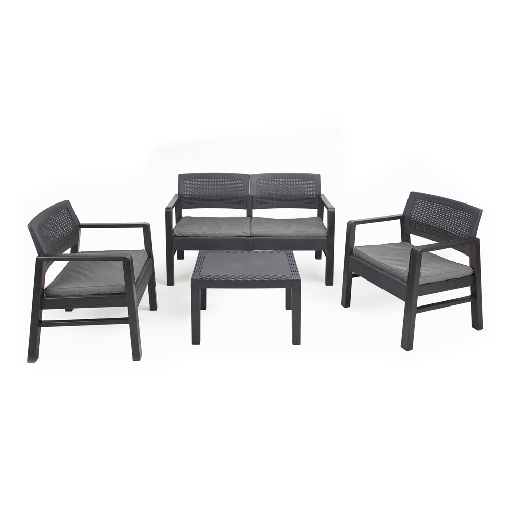 PROGARDEN Vrtni set Kilimanjaro antracit sa jastucima Baštenski namještaj, Svi proizvodi, Vrtna oprema