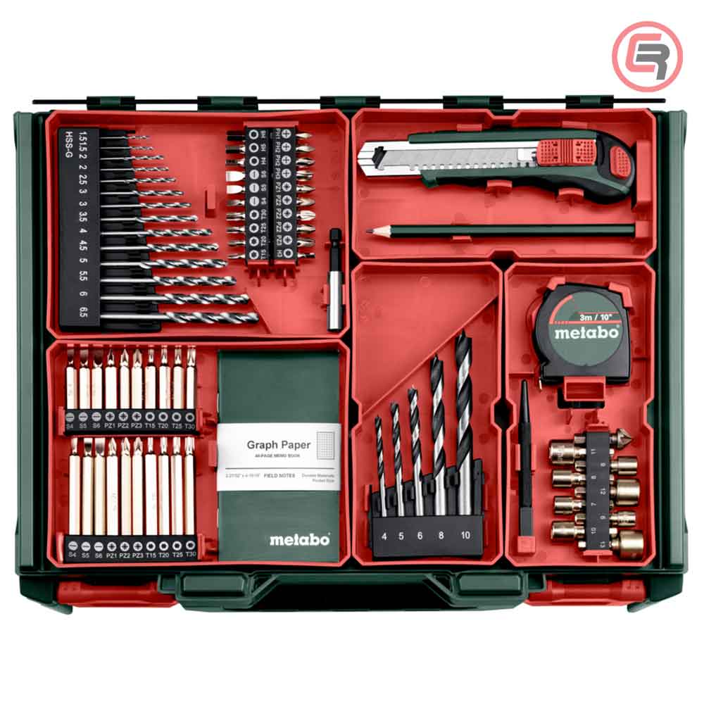Metabo Bušilica – Odvijač Aku Udarna SB 18 L Set 2 x AKU LiPOWER (2,0 Ah) SC 36 WorkShop Sa Priborom – 614053710 by Metabo