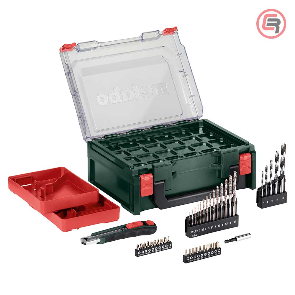 Metabo Bušilica-Odvijač Aku PowerMaxx BS Basic Set 12V 2xAKU (2,0Ah) LC 24 Mobile WorkShop – 600080710 by Metabo 600080710