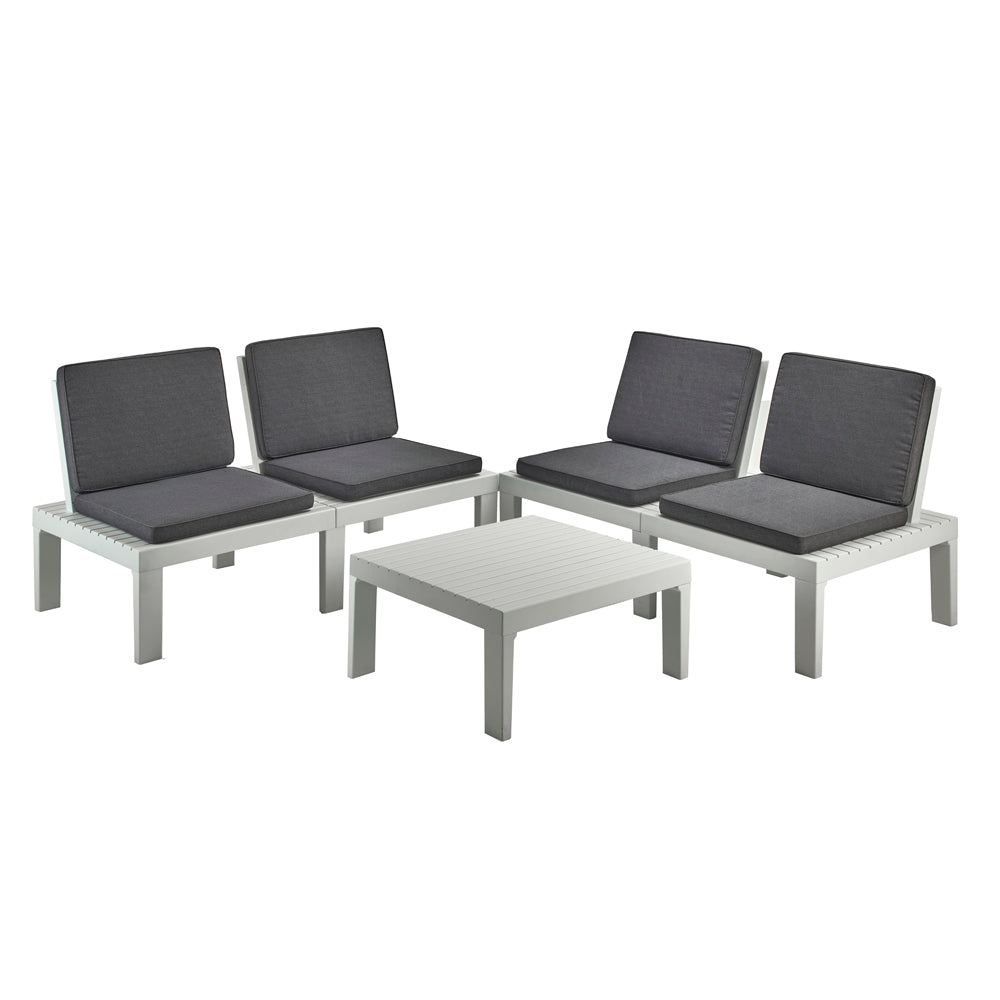 PROGARDEN Vrtni set Molok bijeli sa jastucima Baštenski namještaj, Svi proizvodi, Vrtna oprema