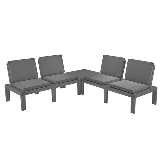 PROGARDEN Vrtni set Molok antracit sa jastucima Baštenski namještaj, Svi proizvodi, Vrtna oprema