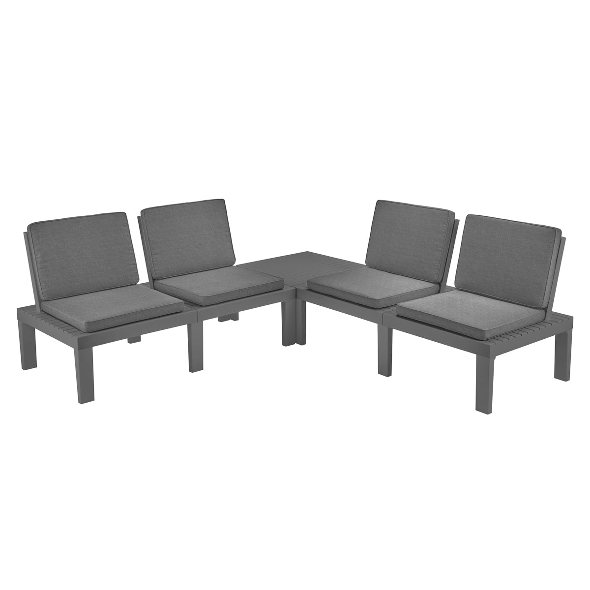 PROGARDEN Vrtni set Molok antracit sa jastucima Baštenski namještaj, Svi proizvodi, Vrtna oprema