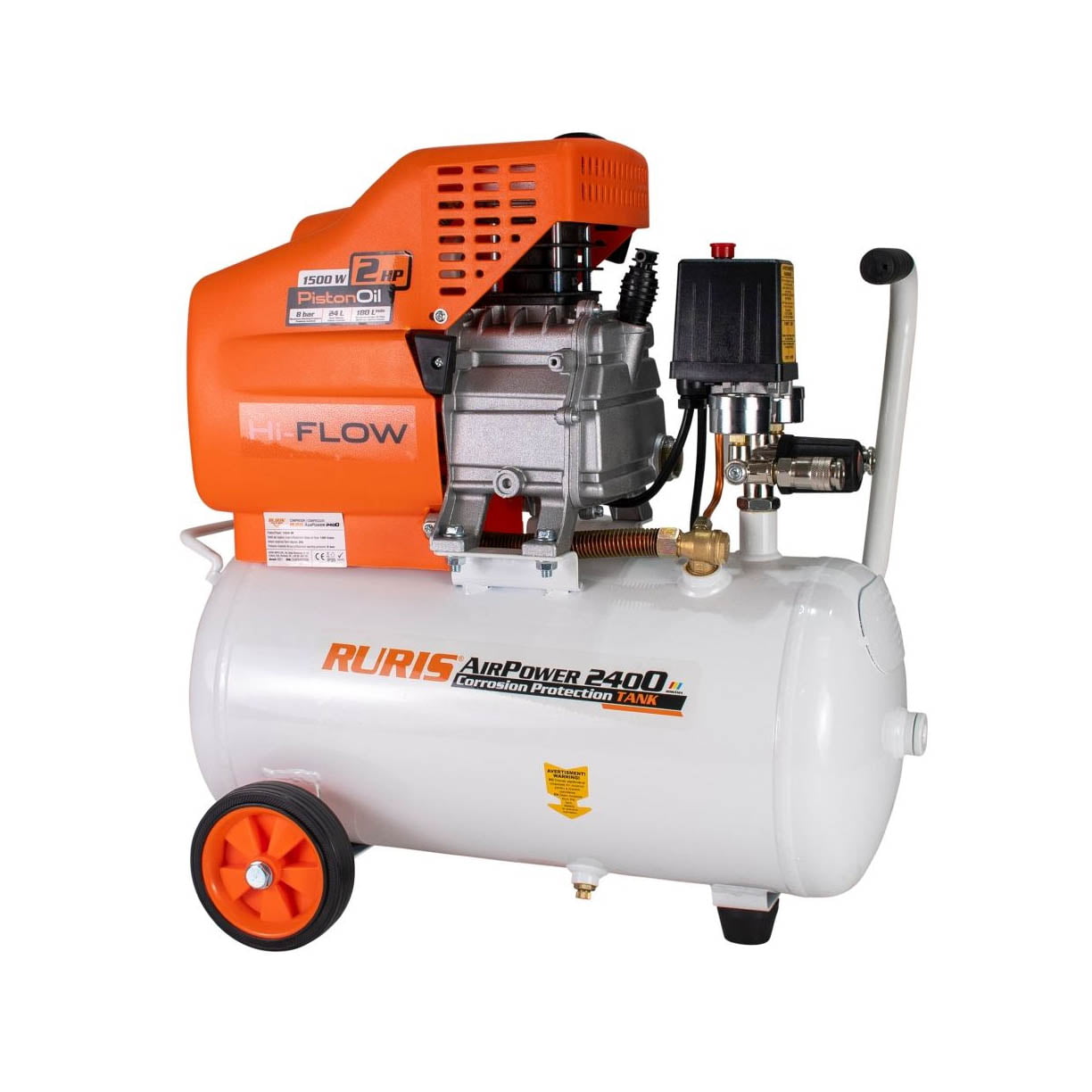 Ruris kompresor za vazduh zrak sa priborom AirPower 2400 Plus 24L by RURIS AirPower 2400 Plus Kompresori, Mašine i uređaji, Svi proizvodi