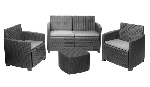Baštenski set Vesuvio antracit Baštenski namještaj
