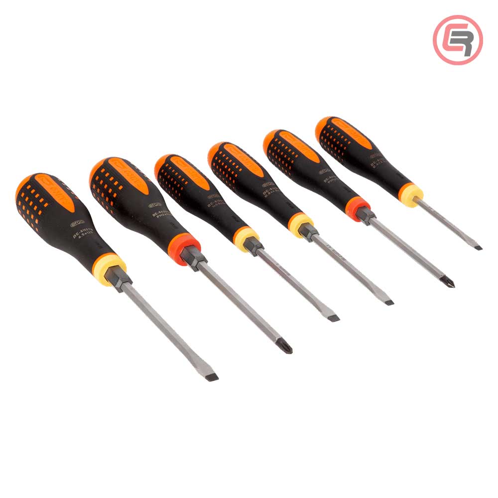 Bahco Garnitura Odvijača Udarnih Ergo 4 plosnata + 2 križna / 6 dijelna BE-9881TB by Bahco BE-9881TB Garniture / Setovi