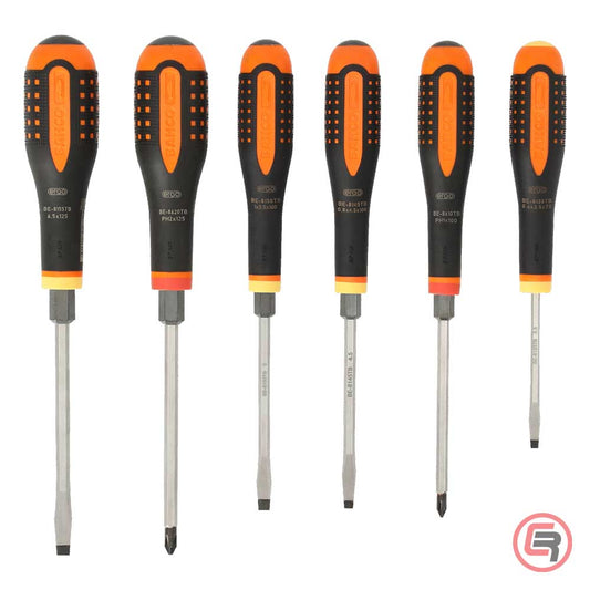 Bahco Garnitura Odvijača Udarnih Ergo 4 plosnata + 2 križna / 6 dijelna BE-9881TB by Bahco BE-9881TB Garniture / Setovi
