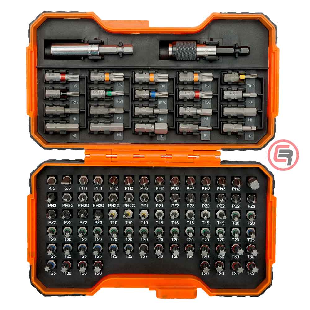 Bahco Set Bitova Ravni, Philips, Pozidriv, Hexagon, Torx 100 dijelni – 59/S100BC by Bahco 59/S100BC Bitovi, Adapteri