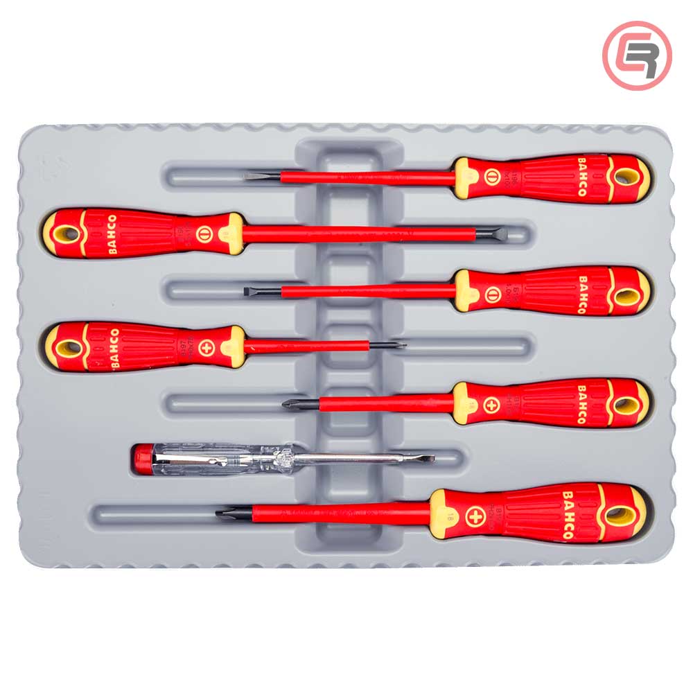 Bahco Garnitura Odvijača VDE 4 plosnata + 3 križna PH / 7 dijelna – B220.027 by Bahco B220.027 Garniture / Setovi Alata
