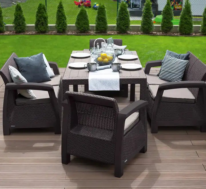 Set Corfu Fiesta antracit/smeđa Baštenski namještaj, Svi proizvodi, Vrt i poljoprivreda